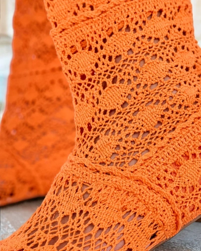 Royalfashion Женские ажурные сапоги до колена Corro