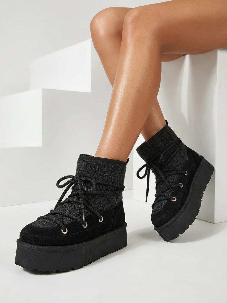 Royalfashion Женские ботинки для снега Filori на шнуровке