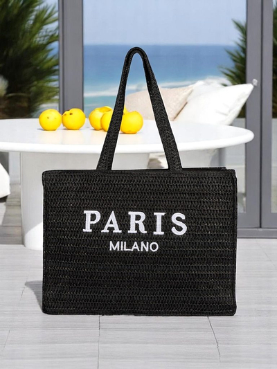 Large Straw Women's Tote Bag from Royalfashion - Paris Milano
