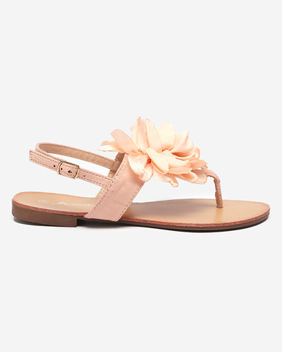 Powdered women's sandals with a flower Nerikala - Footwear
