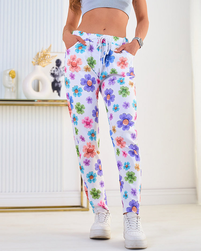 Royalfashion Women's floral fabric pants