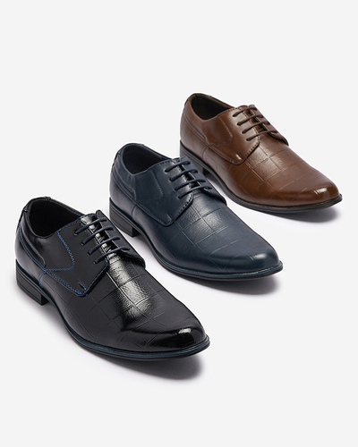 Navy blue elegant men's Elfobs half shoes- Footwear