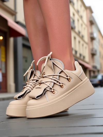 Royalfashion Women's sneakers with a decorative tongue Domatories