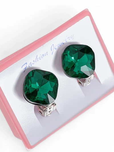 Royalfashion Women's Crystal Clip-on Earrings