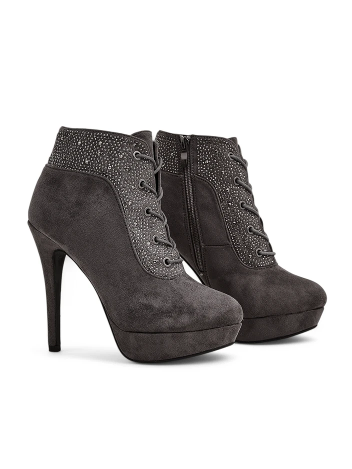 Royalfashion Women's ankle boots with rhinestones Efelolo