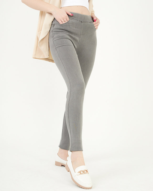 Classic gray women's treggings - Clothing