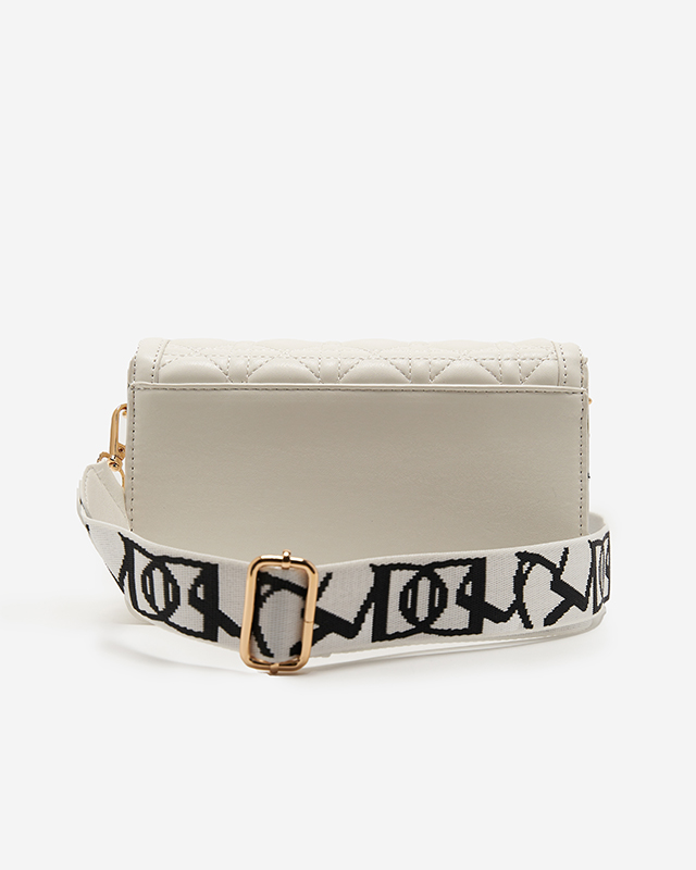 Маленькая женская стеганая сумочка белого цвета - Аксессуары