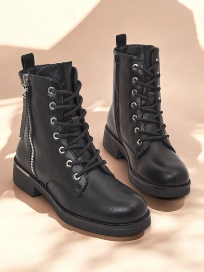 Royalfashion Women's lace-up boots Selocii