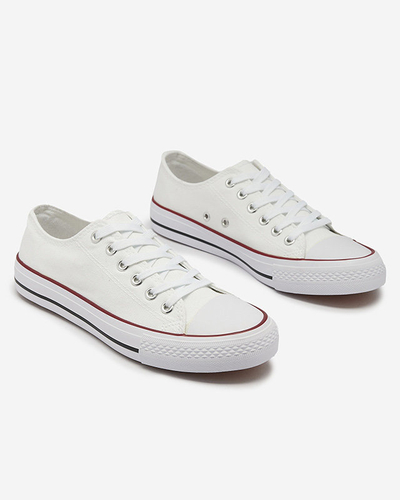 White women's classic lace-up sneakers Ogisa - Footwear
