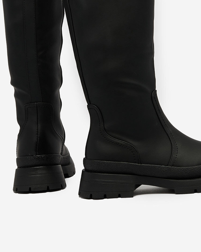 Royalfashion Women's matte boots in black Jegerha