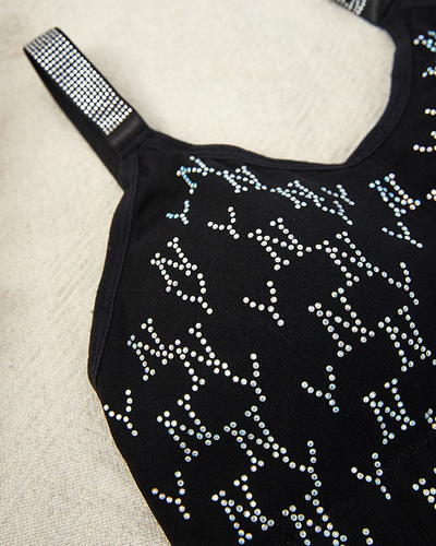 Royalfashion Women's sports bra with zircons