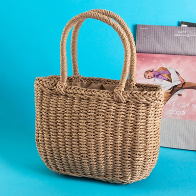 Brown small straw bag - Handbags