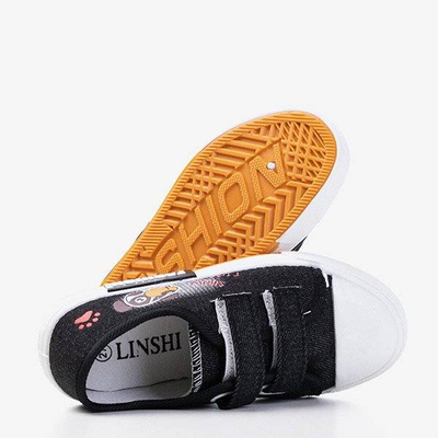 OUTLET Children's black velcro sneakers Jeff - Footwear
