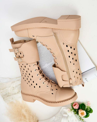 Royalfashion Sieviešu ažūrveida mežģīņu zābaki Belsel