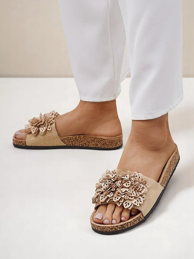 Royalfashion women’s sandals with flowers Occes