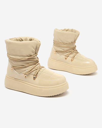 Royalfashion Sieviešu sniega zābaki gaiši brūnā krāsā Dabenda