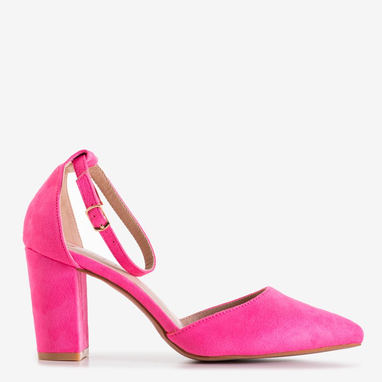 Neon pink women's sandals on the Luxuriance post - Footwear