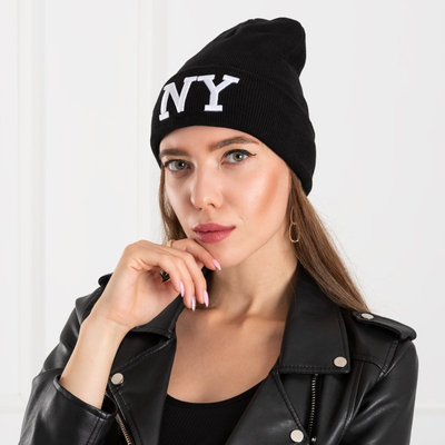 Black beanie with the inscription - Accessories