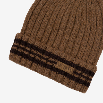 Men's brown wool-blend hat - Accessories