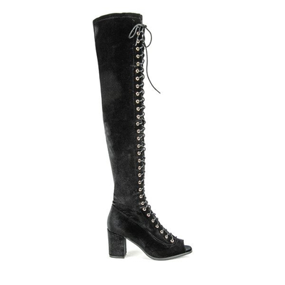 Black boots on a Ramoni post - Footwear