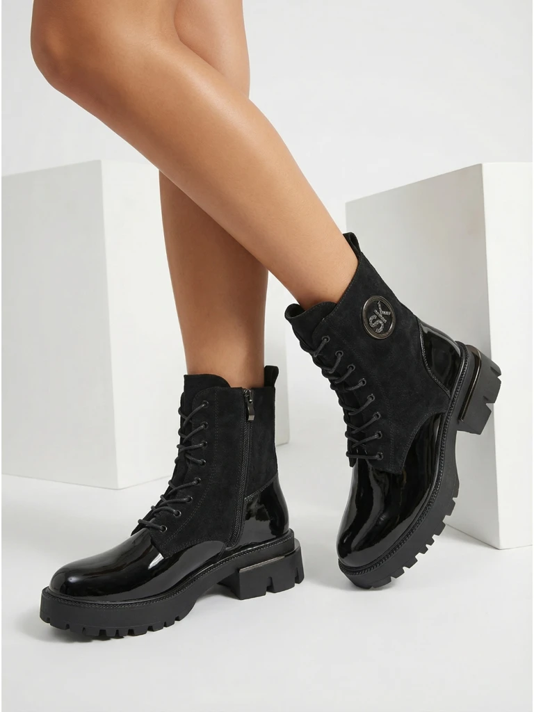 Women's Ankle Boots eco leather and eco suede Lalunes