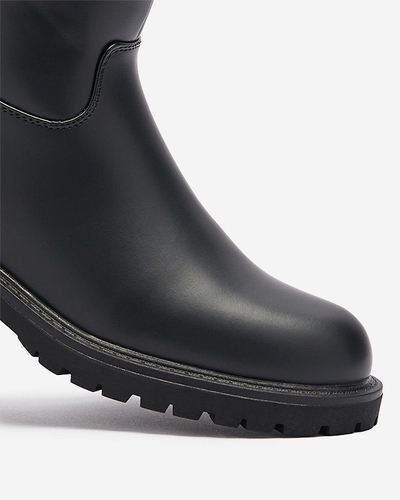 Women's black eco-leather boots with embellishment Xetika - Footwear