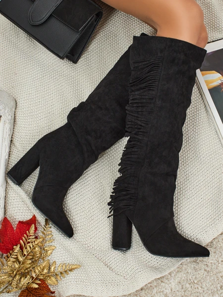 Women's Eco Suede Boots with Tassels Solnytte