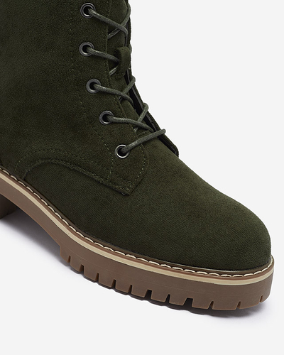 Green women's trapper boots Priviea - Footwear