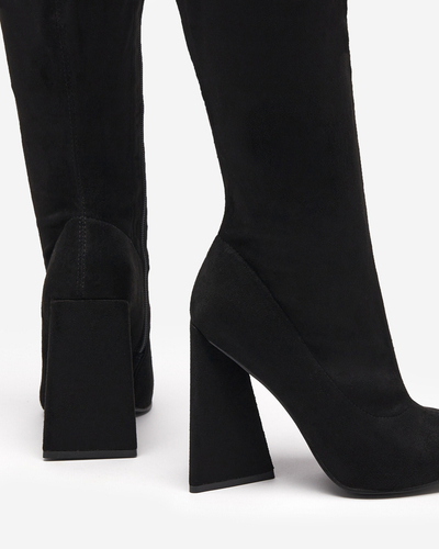 Black boots on the post Asfori- Buty