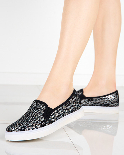 Black women's slip-on shoes Bifana - Footwear