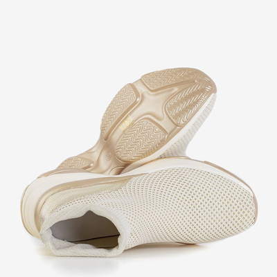 OUTLET Beige sports shoes with a high upper Lupine - Footwear