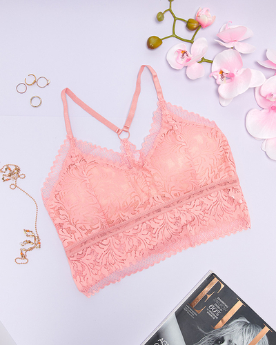 Women's lace bralette in pink color - Underwear