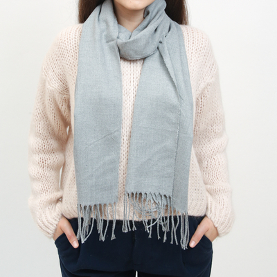 Classic dark gray women's slim single-color scarf - Accessories