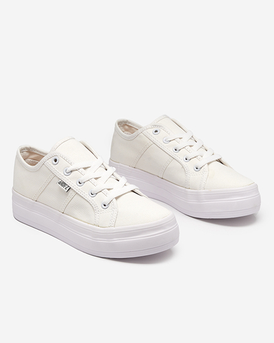 OUTLET Women's sneakers, ecru color, Colanti. Footwear