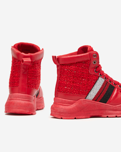 Red Hasmali Women's Sports Sneakers - Footwear