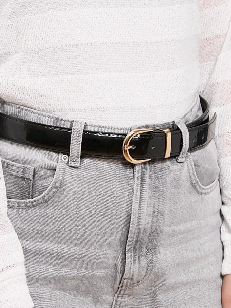 Patent women's casual belt