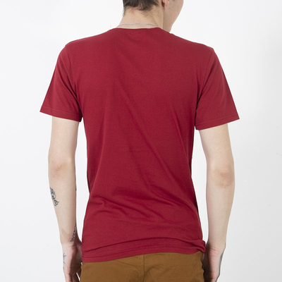 Men's red printed cotton t-shirt - Clothing
