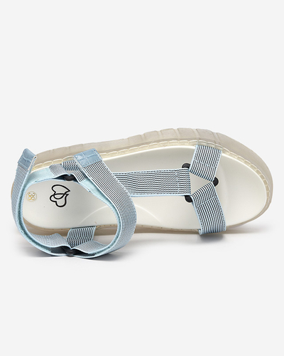 Blue women's Cinore velcro sandals - Footwear