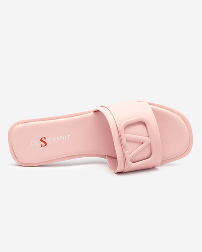 Cartec eco-leather women's powder slippers - Footwear