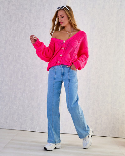 Royalfashion Women's knitted sweater with buttons