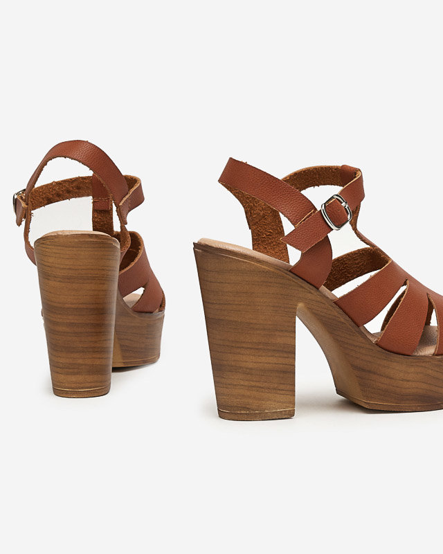 Camel women's high-heeled sandals Mianka - Footwear