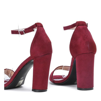 Maroon high-heeled sandals Livia - Footwear 1