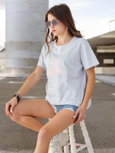 Royalfashion Women's cotton blouse with print