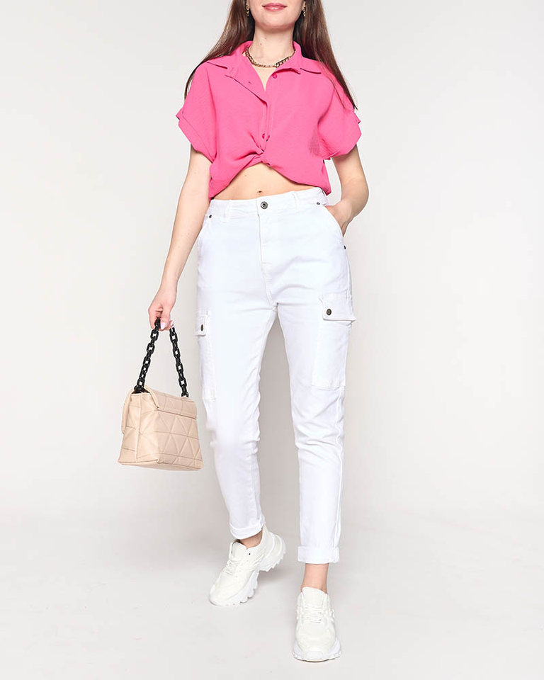 Women's white cargo pants - Clothing
