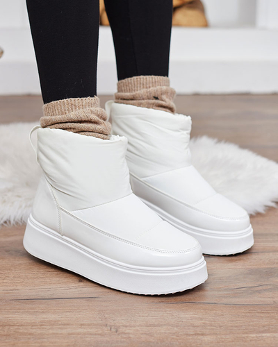 Royalfashion White Maderta women's slip-on snow boots
