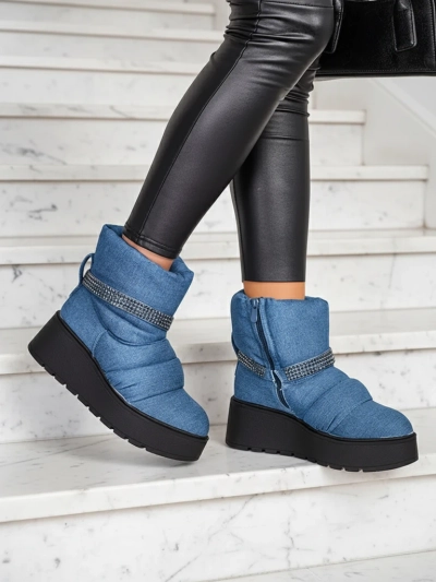 Royalfashion Women's wedge snow boots Renosi