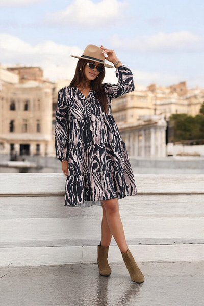 Royalfashion Women's print dress