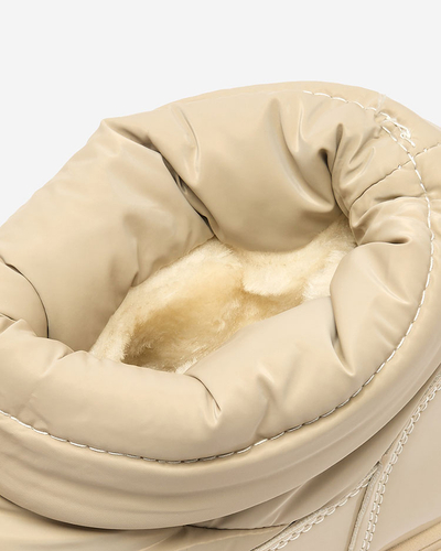 Royalfashion Sieviešu slips-on sniega zābaki gaiši brūnā krāsā Ademra