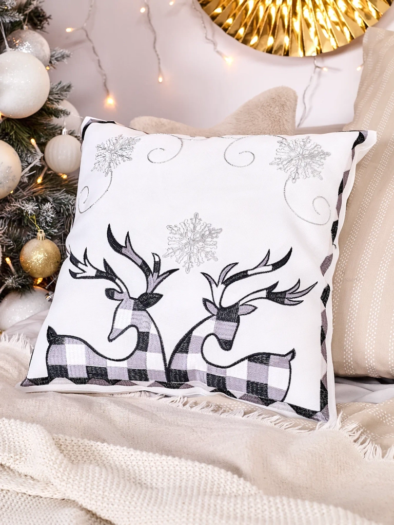 Royalfashion Ziemassvētku dekoratīvā spilvena pārsegs
