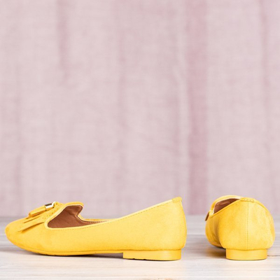 Taussima yellow fringed moccasins - Footwear